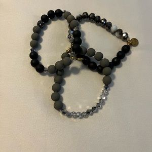 Ermish black & gray bracelets